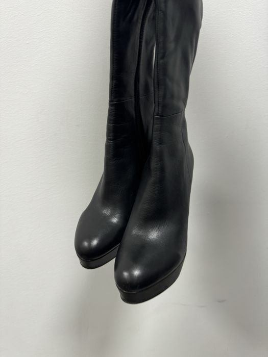 Сапоги ботфорты кожаные