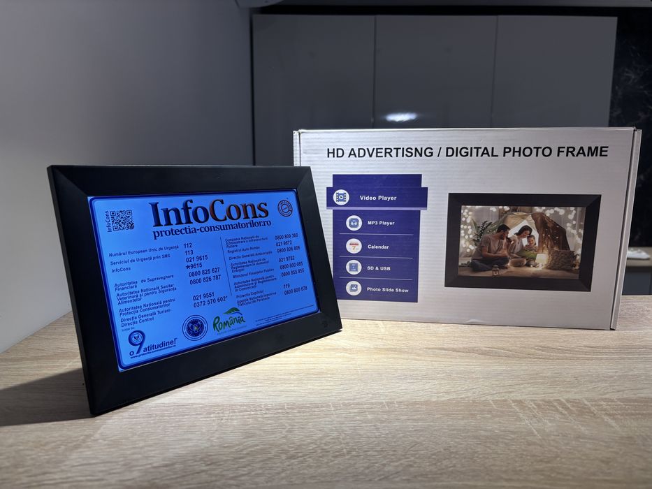 Tableta/Rama Foto afisare informatii meniu magazine