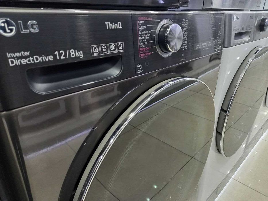 Стирально-сушильная машина LG 12/8 кг WDV1260BRP AIDD TurboWash Steam+