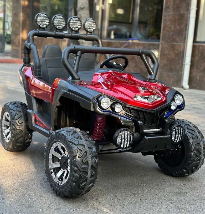 Акумулаторен Двуместен джип UTV 4X4 12V батерия,MP3 плейър,с меки гуми