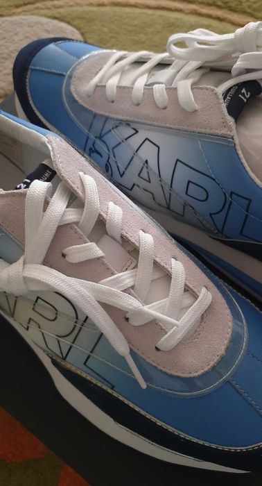 KARL LAGERFELD № 45 – Мъжки спортно елегантни обувки с лого нови кутия