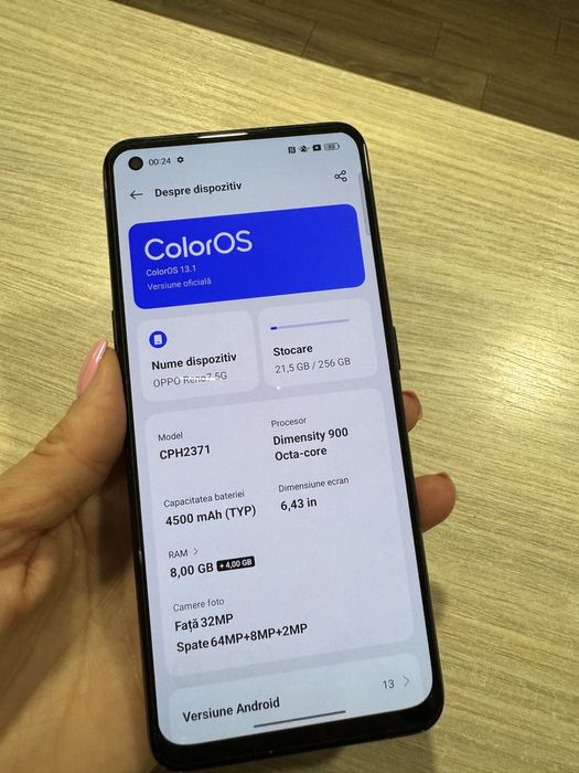 OPPO Reno7, 256GB, 8GB RAM, 5G, Starry Black!!!