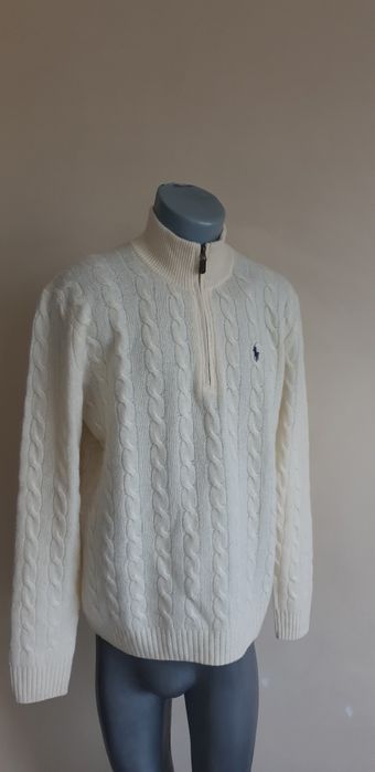 POLO Ralph Lauren Cable Wool / Cashmere Half Zip  M / L НОВО! ОРИГИНАЛ