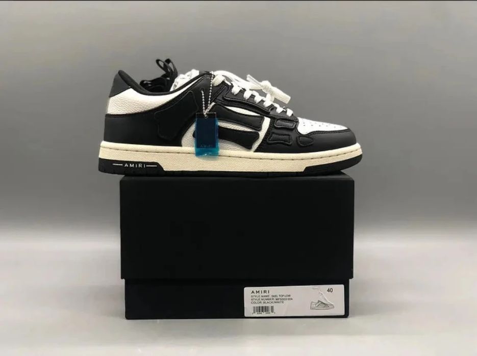 Amiri Skel Top Low "White/Black"