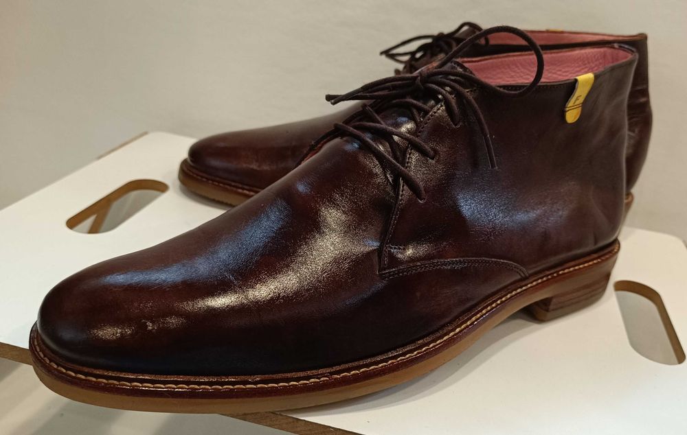 Ghete lace up 45 45.5 premium Floris Van Bommel piele naturala moale