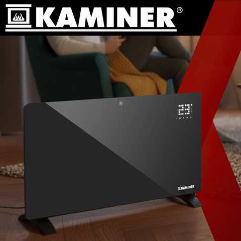 Стъклен електрически конвектор Kaminer Zelva, WiFi управление и дистанционно, 2500W