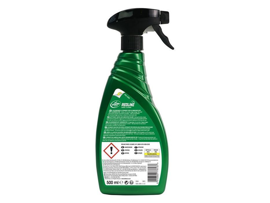 Solutie curatat jante aluminiu si otel Turtle Wax 52854 GL Red Line All Wheel Cleaner 500ml, fara acid, pentru praf de frana, ulei si gudron