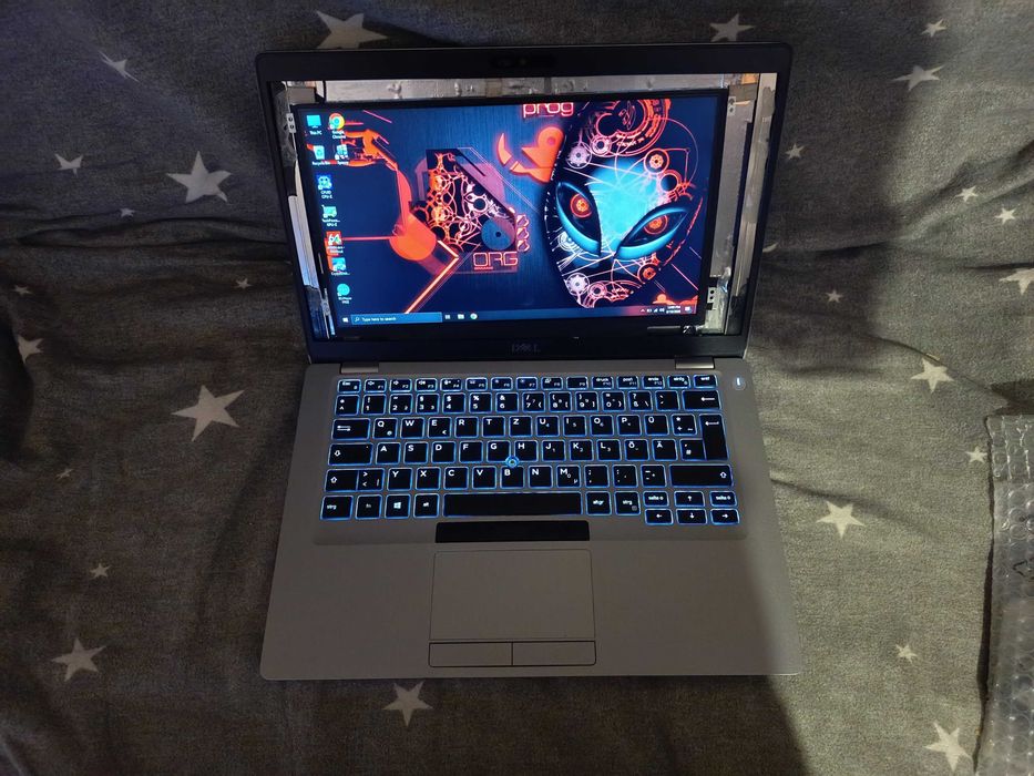 Placa de baza laptop Dell Latitude 5410 gen 8 Core i5 8365u + carcasa completa + tastatura iluminata + baterie 5 ore