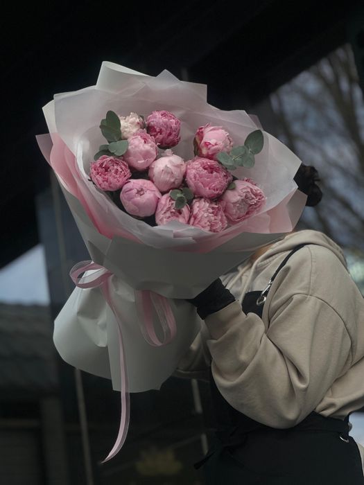 Пионы Розы Цветы Букеты Тюльпаны