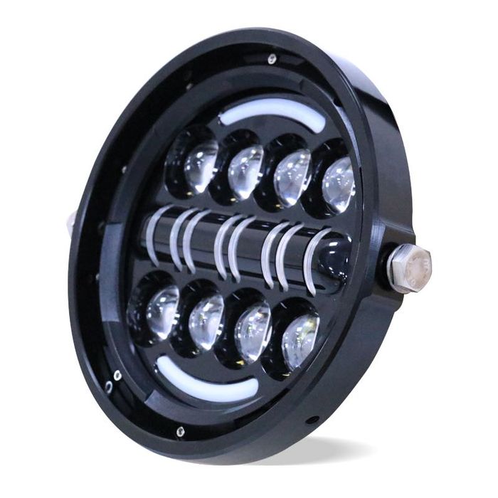 Far Moto Rotund 18cm DRL Led Cafe Race Bobber Naked Metal Custom A784