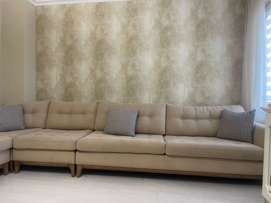 Бежов Ъглов диван