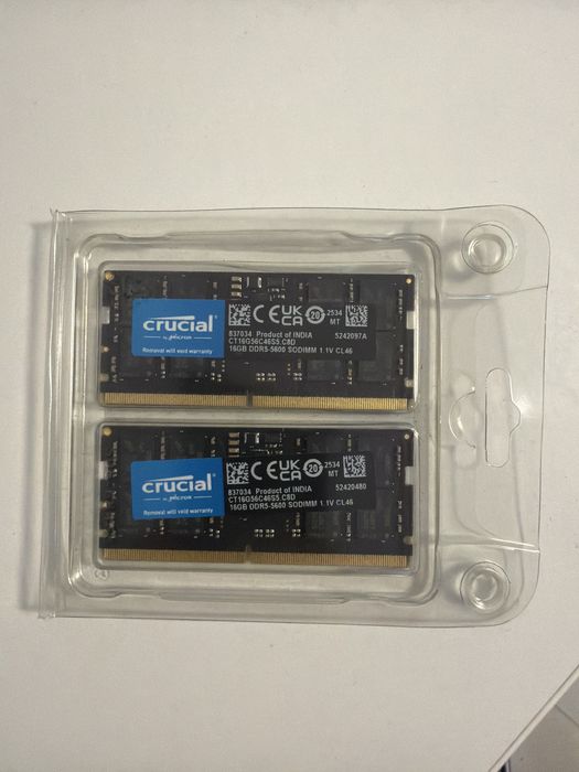 Ram Crucial DDR5, Kit de 32GB, 5600 mhz, NOU