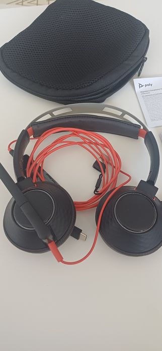 Casti Call Center Poly Blackwire 5200 USB + Jack 3.5mm, microfon, Team
