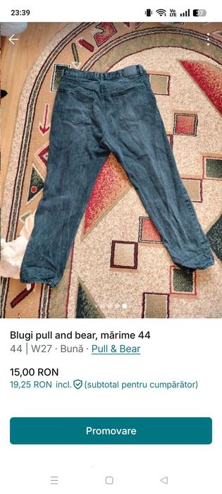 Blugi dama pull and bear mărime 44