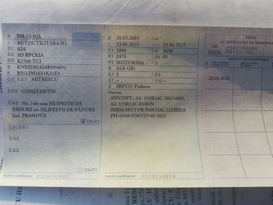 Vând KIA k 2500 tci basculabila