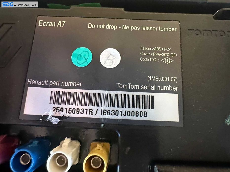 Display Afisaj Ecran de la Navigatie cu GPS Renault Megane 3 2008 - 2015 Cod 259150931R 682470010R [M3819]