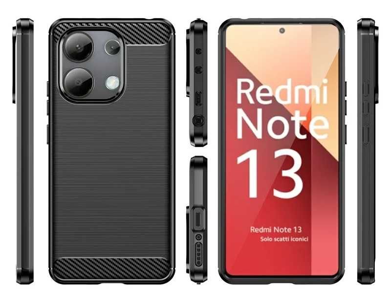 Xiaomi Redmi Note 13 / Note 13 Pro - Удароустойчив Кейс Гръб CARBON