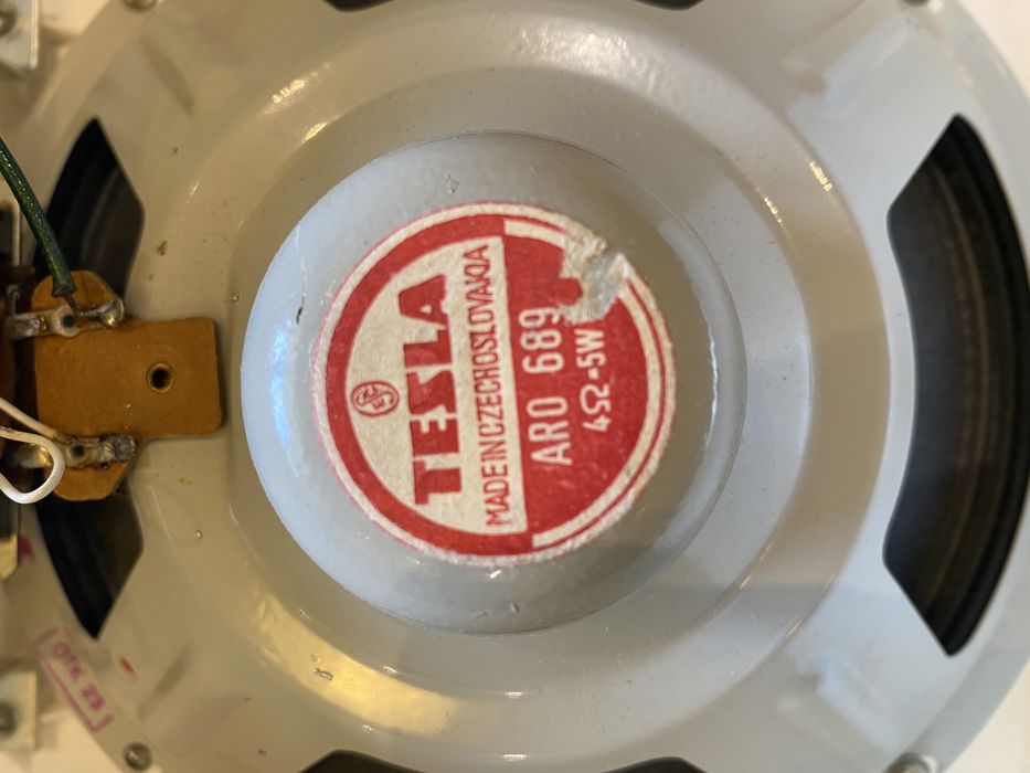 Ретро високоговорител Тесла Tesla, произведен в Чехословакия, 5 вата
