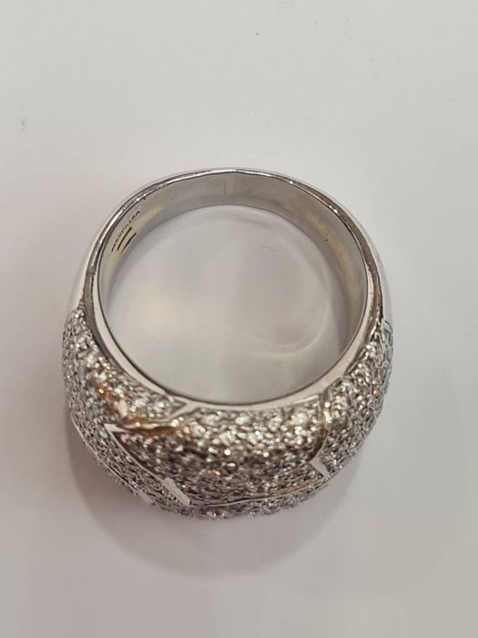 Inel din aur alb 18k, cu diamante naturale, IAU820