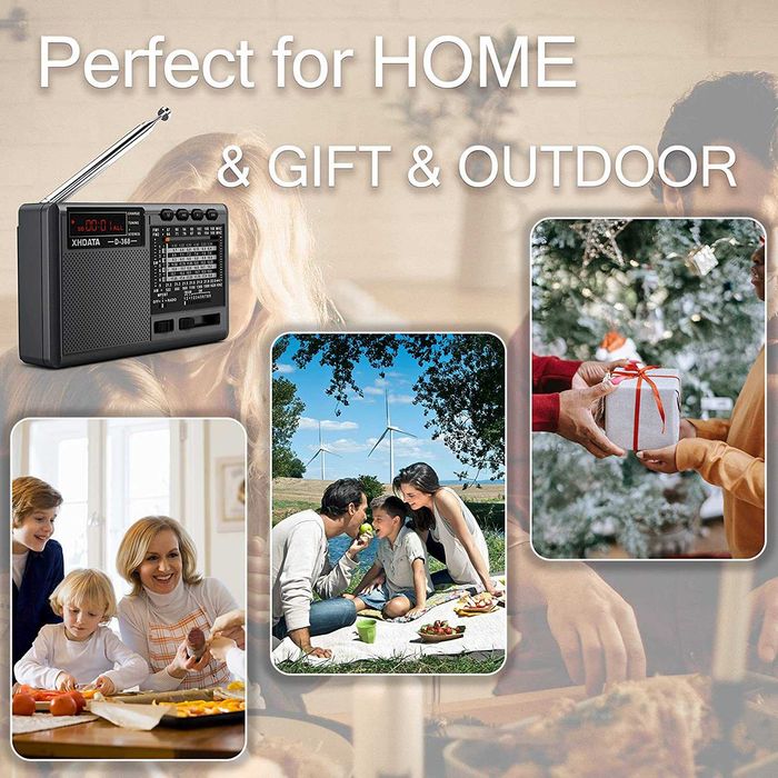 XHDATA D368 Portable Transistor Radio FM,AM(MW),SW,Bluetooth USB TF плейър
