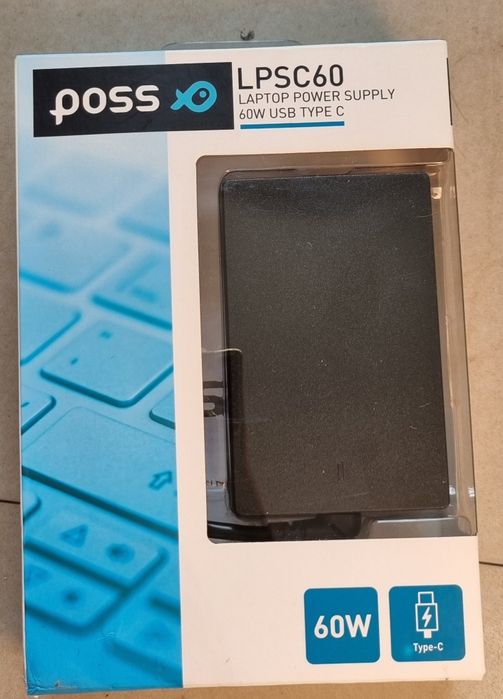 Încărcător laptop USB-C POSS LPSC60 – 60W, nou, sigilat