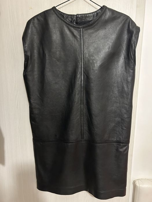 Сукман/рокля от истинска кожа Mango