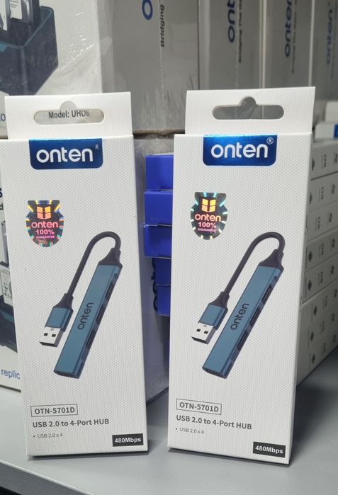 ONTEN 5701 4-портовый USB-концентратор USB-разветвитель из алюминиевог