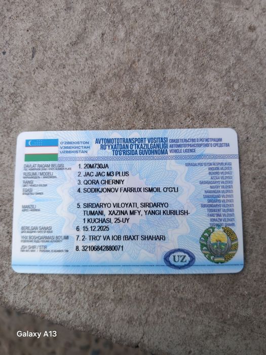 Жак м3 сотилади мошина хали янги