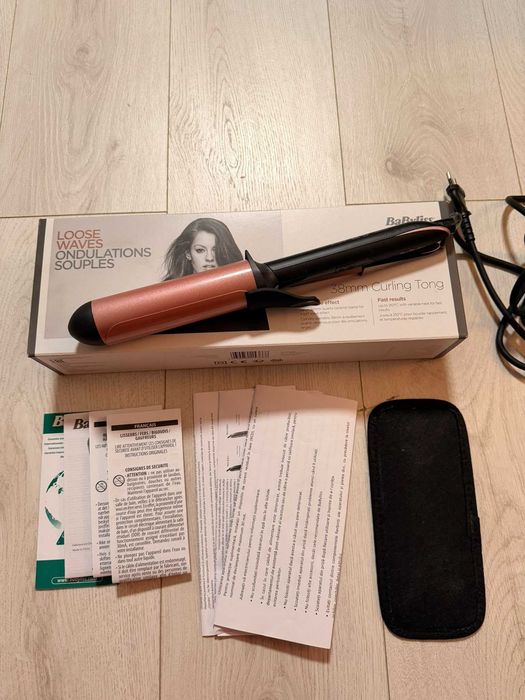 Ondulator de păr BaByliss Loose Waves 38 mm stare impecabilă, ca nou