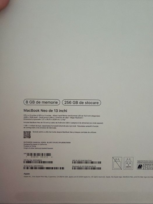 Vând Apple MacBook Neo