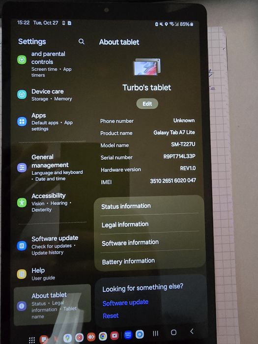 Tableta Samsung A7 Lite