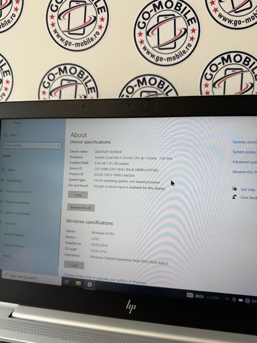 Laptop HP Elitebook 840 G5 - i5/8GB - Gen.8 - Impecabil % Garantie