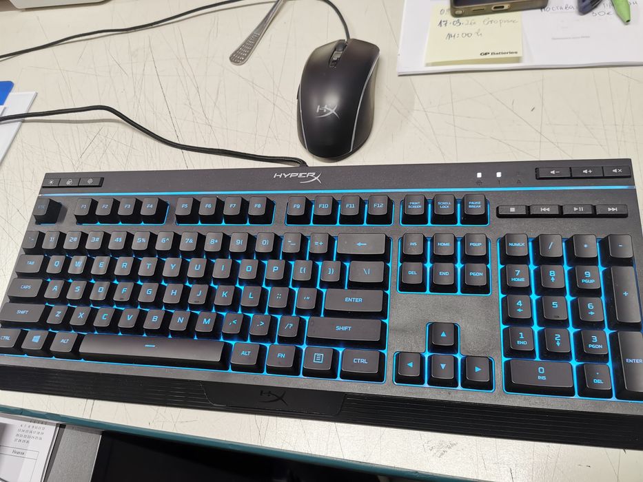 Геймърска клавиатура hyper alloy core rgb+  мишка  pulsefire surge hy