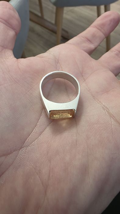 Inel argint cu piatra topaz imperial