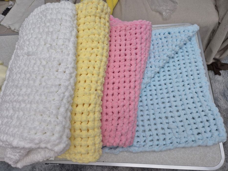 Вязанные пледы ручная работа
