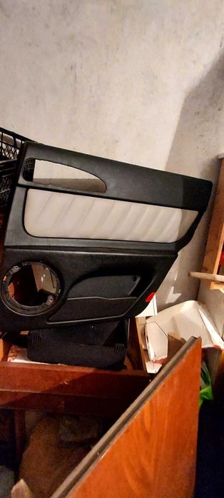 Кори за врати, сива и черна кожа от Алфа ромео 166 - комплект 4бр.