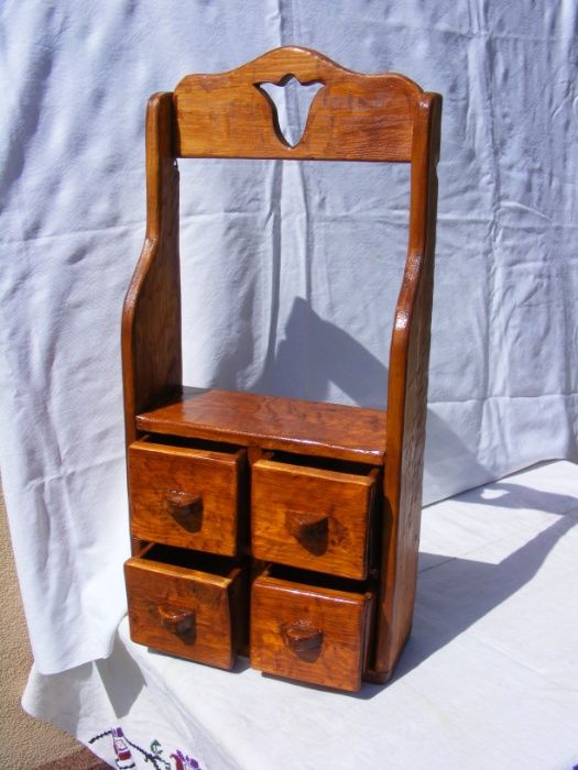 Vand suport de perete cu 2-4 sertare din lemn