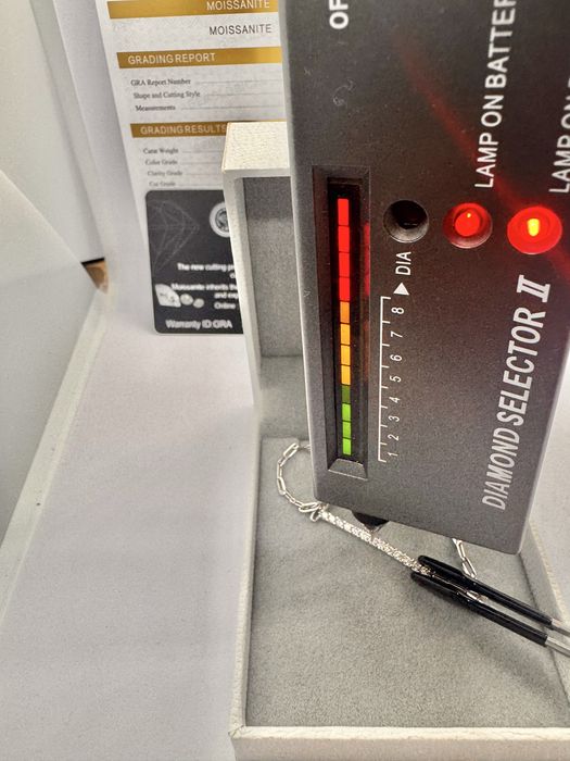 Сребърна гривна с мойсанит (Диамант)