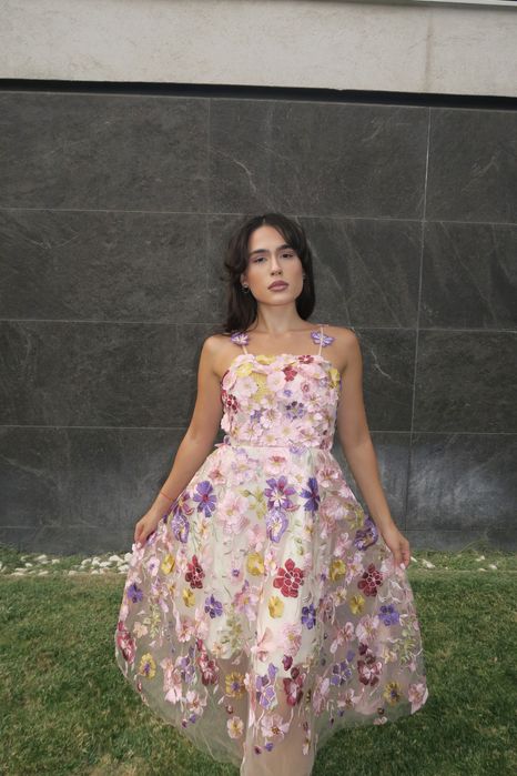 Fleur Halo миди рокля