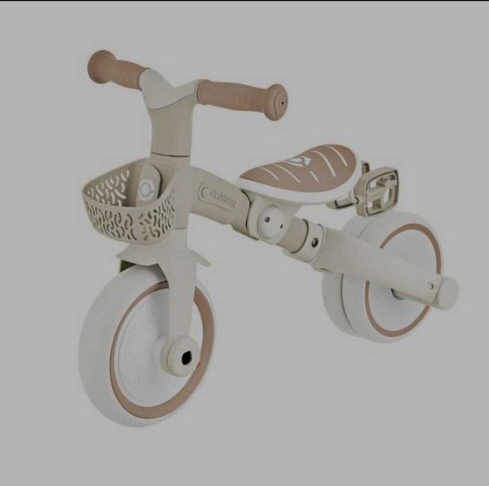 Триколка с родителски контрол 3в1 GLOBBER LEARNING TRIKE PLUS ECOLOGIC, бежова