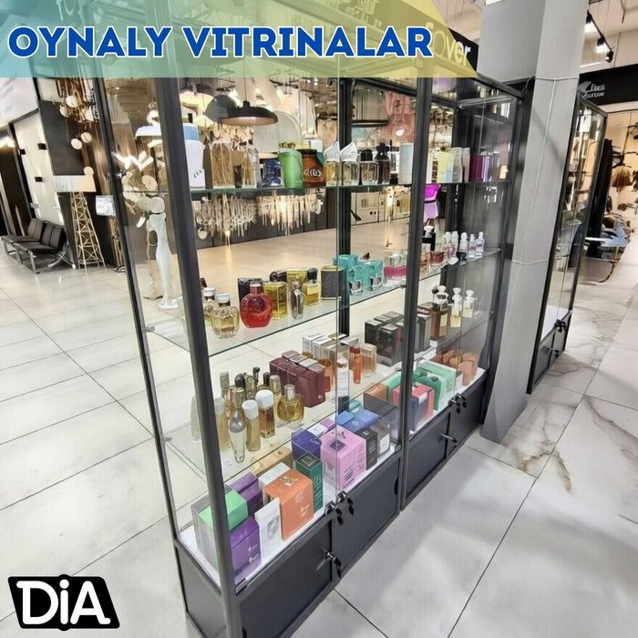 Витрина, стеклянная, metal oynaly vitrina va prilavkalar