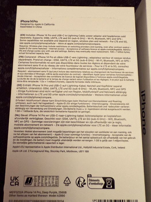 iPhone 14 Pro лилав 256Gb