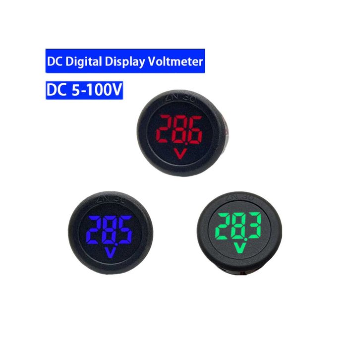 Voltmetru digital 5-100v dc, 36V, 48V, 54v, 72v tip panou rotund