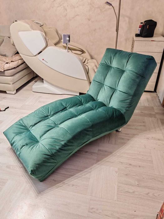 Fotoliu/Sezlong Cotta Bella, 68x164 cm, stofa culoare Verde
