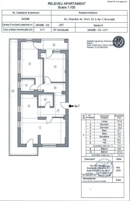 Apartament cu 3 camere , cu loc de parcare subteran ,metrou pacii — fotografia 1