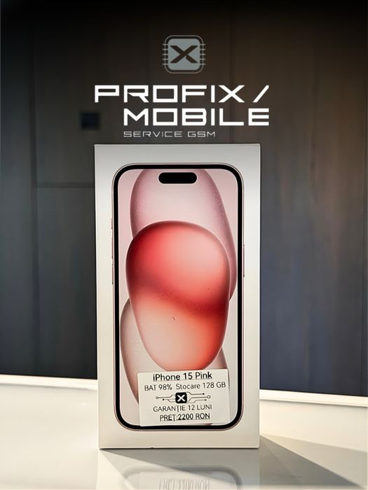 iPhone 15 128 GB Pink Impecabil/Garantie Factura