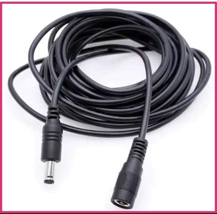 Cablu prelungitor 5 metri 5.5 x2.1 mm nou sigilat.