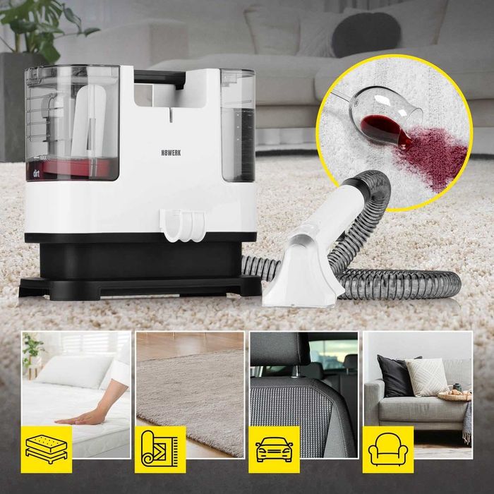 Перяща Преносима Прахосмукачка за Килими Дивани Легла Тапицерия N8WERK