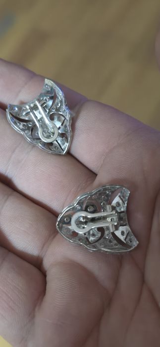 Cercei Art Deco Platină si diamante