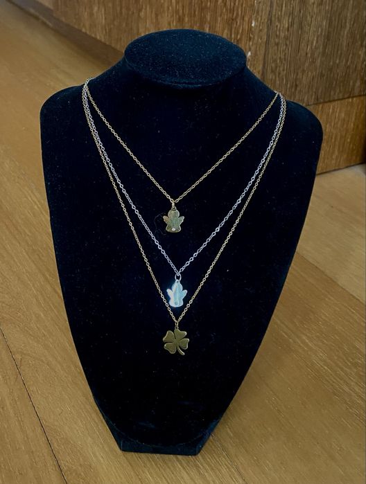 3 pandantive din otel inoxidabil cu lanturi